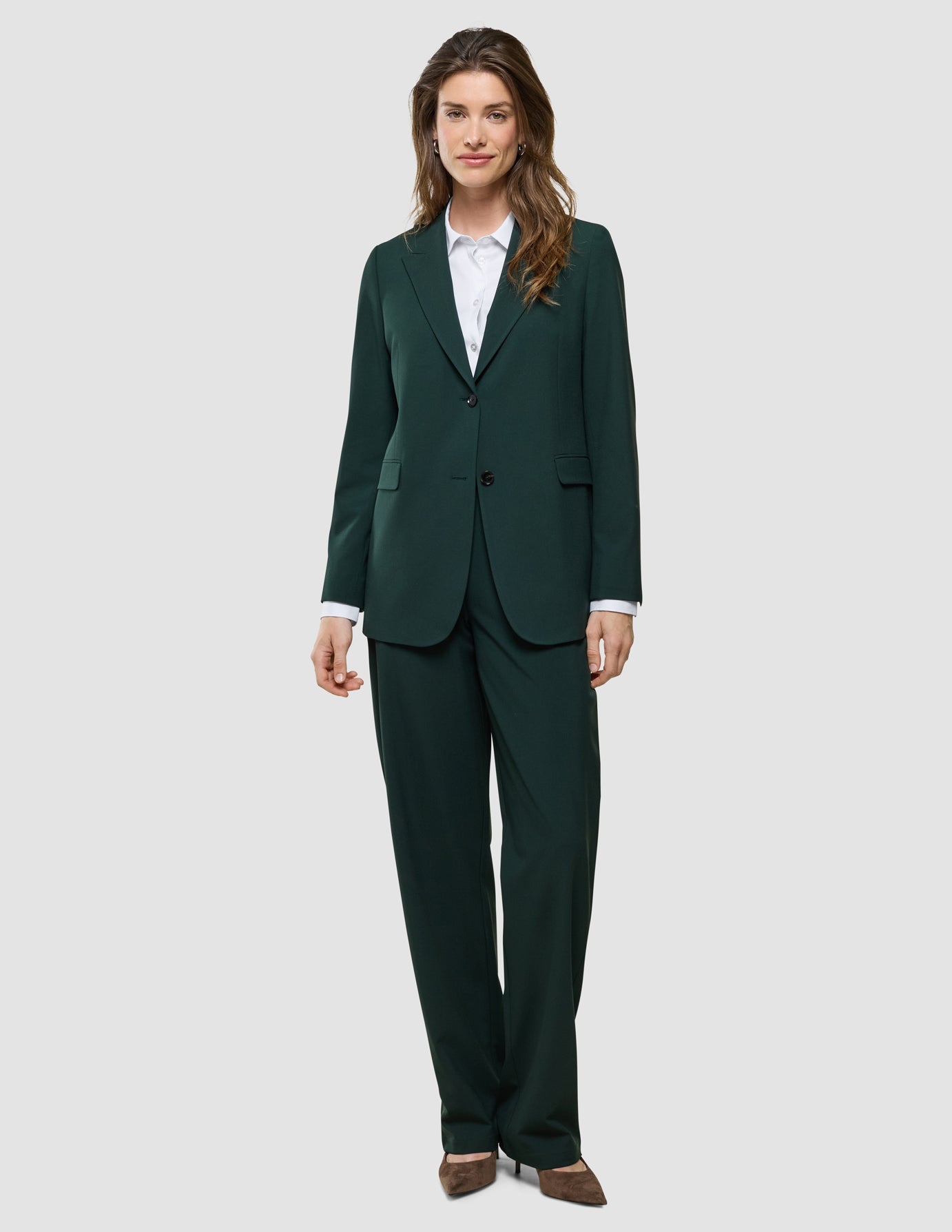 Women Ease Pants Straight Evergreen